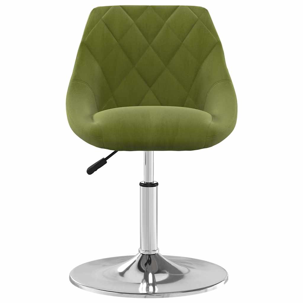 Vidaxl eetkamerstoelen draaibaar 4 st fluweel lichtgroen
