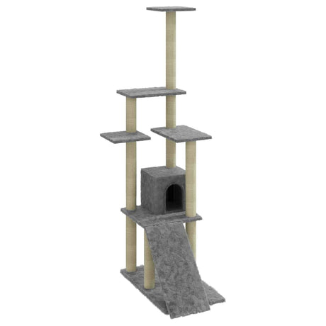 Vidaxl Cat Furniture z Sisal Scrating Posts 155 cm jasnoszary