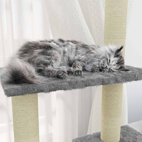 Vidaxl Cat Furniture z Sisal Scrating Posts 155 cm jasnoszary