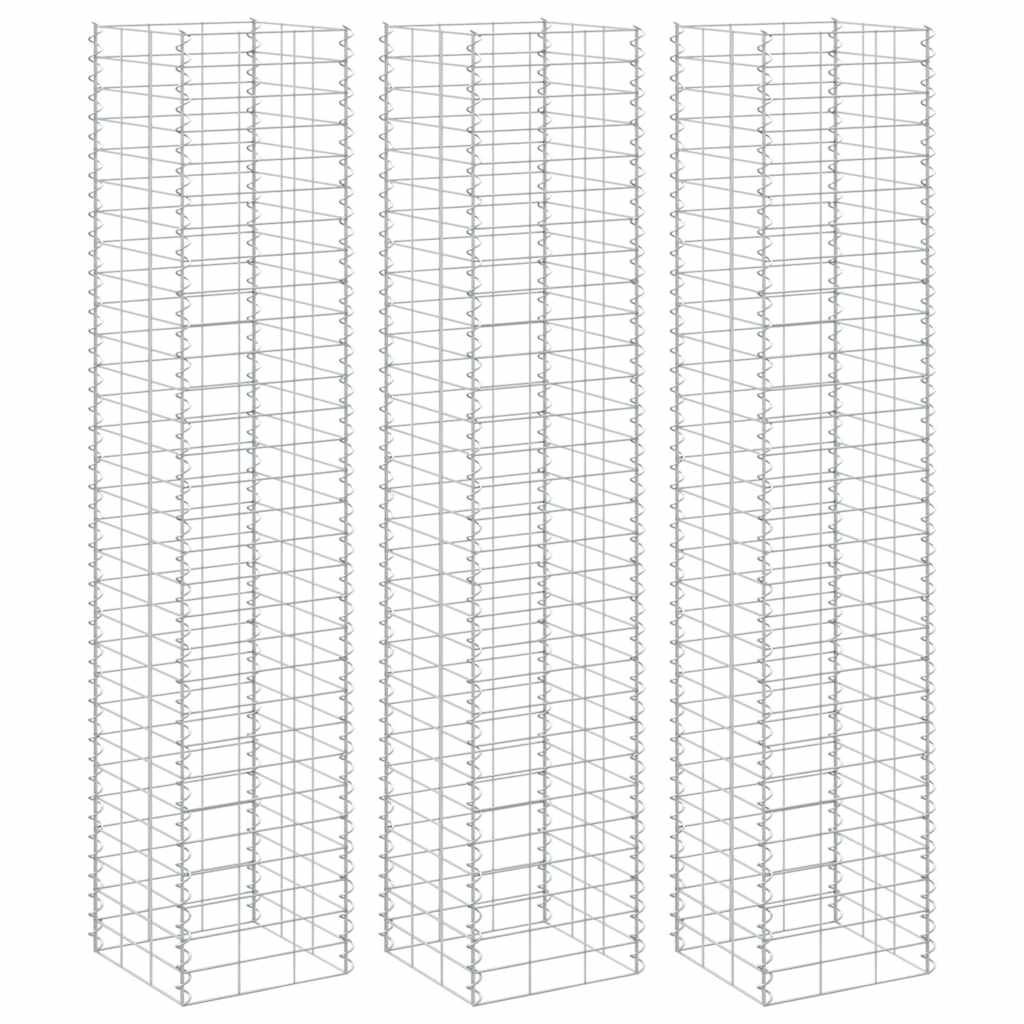 Vidaxl Schanskorf Planters 3 STED 30X30X150 CM Żelazo