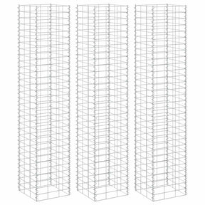 Vidaxl Schanskorf Planters 3 STED 30X30X150 CM Żelazo