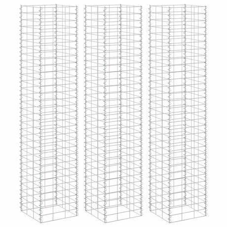 Vidaxl Schanskorf Planters 3 STED 30X30X150 CM Żelazo