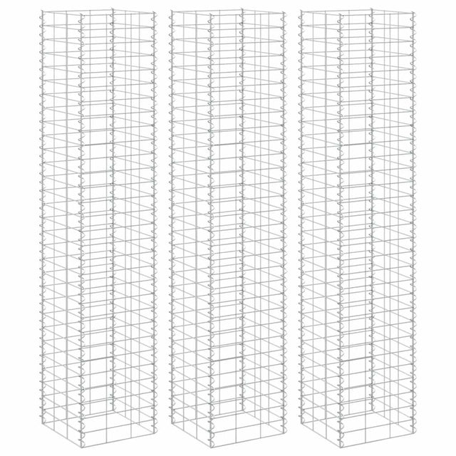 Vidaxl Schanskorf Planters 3 STED 30X30X150 CM Żelazo
