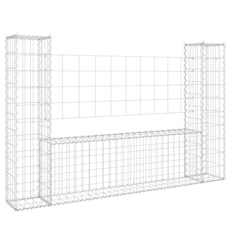 VIDAXL SCHANSKORF U 2 słupów 140x20x100 cm żelazo