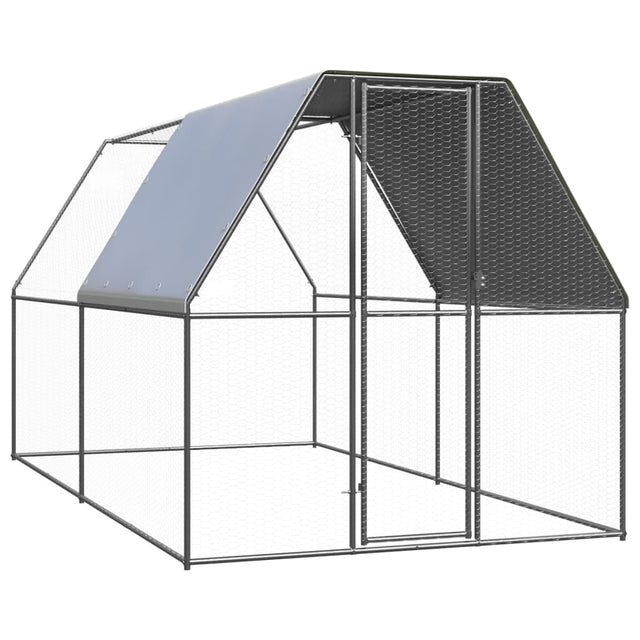 Vidaxl kurczak Coop 2x4x2 M ocynkowana stal