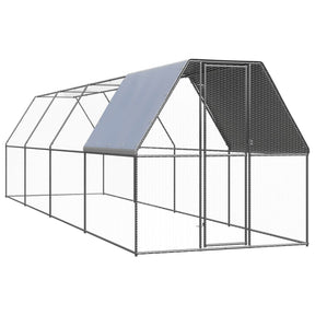 Vidaxl kurczak Coop 2x8x2 M ocynkowana stal