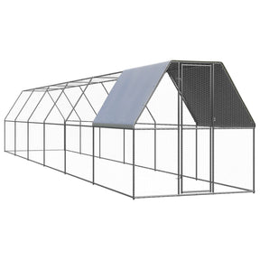 Vidaxl kurczak Coop 2x12x2 M ocynkowana stal