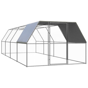 Vidaxl kurczak Coop 3x8x2 M ocynkowana stal