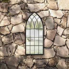 Vidaxl Garden Mirror 70x30 cm żelaza czarna