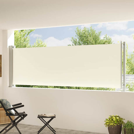 Ekran ogrodowy vidaxl rozszerzony 117x600 cm kremowy kremowy