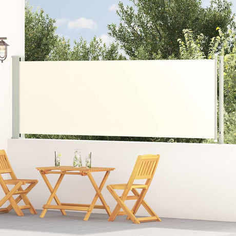 Ekran ogrodowy vidaxl rozszerzony 117x600 cm kremowy kremowy