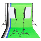 Zestaw oświetlenia Vidaxl Studio z tłem i softboxami