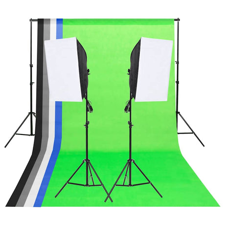 Zestaw oświetlenia Vidaxl Studio z tłem i softboxami