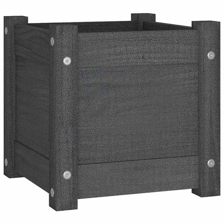 Vidaxl Planters 2 szt. 31x31x31 cm stałą sosnową szarość