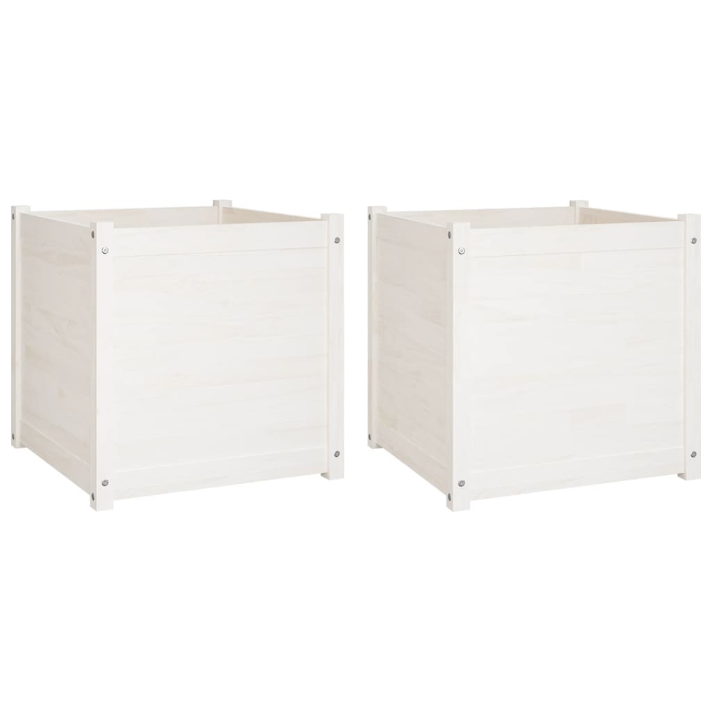 Vidaxl Sadza 2 St 60x60x60 cm stała sosna biała