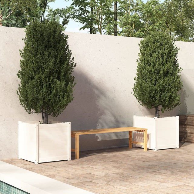 Vidaxl Sadza 2 St 60x60x60 cm stała sosna biała