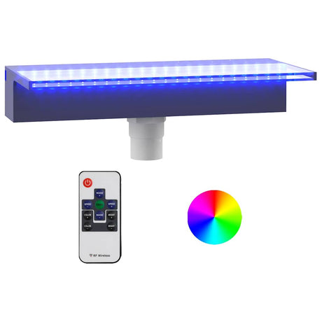 Wodospad vidaxl przewracający się z diodami LED RGB 45 cm akryl