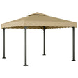 Vidaxl Arbor 3x3 M.luminium i stal taupe