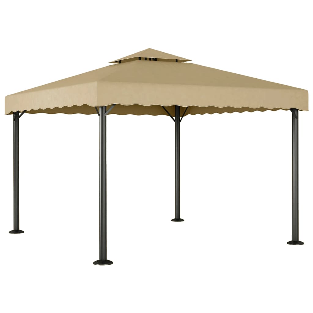 Vidaxl Arbor 3x3 M.luminium i stal taupe
