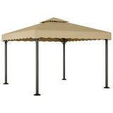 Vidaxl Arbor 3x3 M.luminium i stal taupe