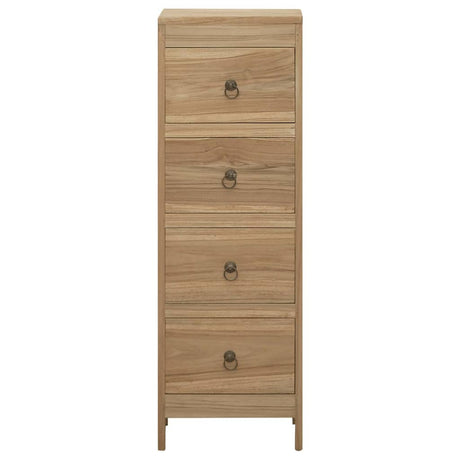Vidaxl ladekast 30x30x90 cm massief teakhout