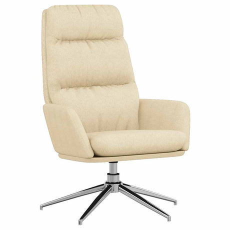 Vidaxl relaxstoel stof crèmekleurig