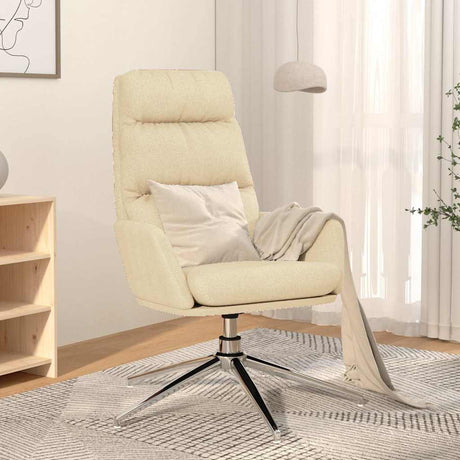 Vidaxl relaxstoel stof crèmekleurig