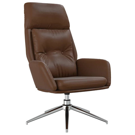 Vidaxl relaxstoel echt leer bruin