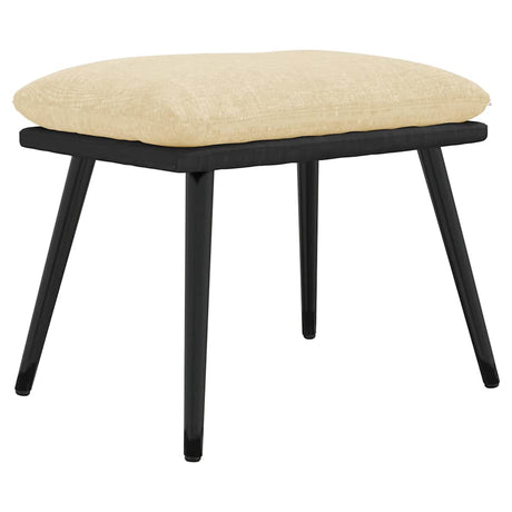 Vidaxl voetenbank 45x29,5x35 cm stof en kunstleer crèmekleurig