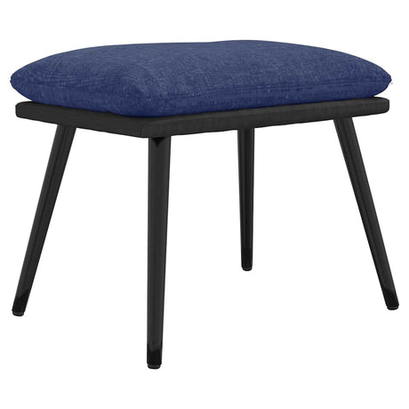 Vidaxl voetenbank 45x29,5x35 cm stof en kunstleer blauw