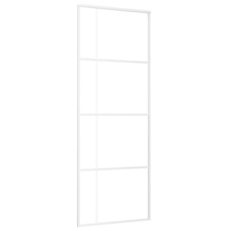 Przesuwane drzwi vidaxl 76x205 cm matte esg szkło i aluminiowe białe