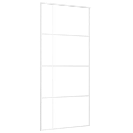 Przesuwane drzwi Vidaxl 90x205 cm ESG szkło i aluminiowe białe