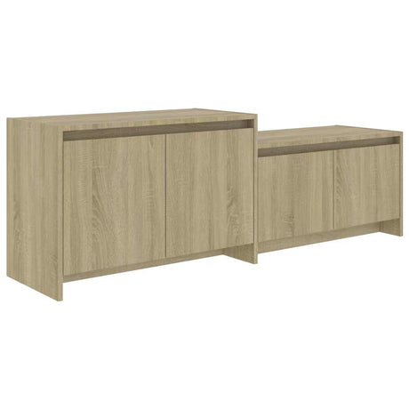 Vidaxl tv-meubel 146,5x35x50 cm bewerkt hout sonoma eikenkleurig