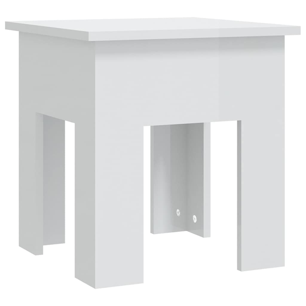 Vidaxl salontafel 40x40x42 cm bewerkt hout hoogglans wit