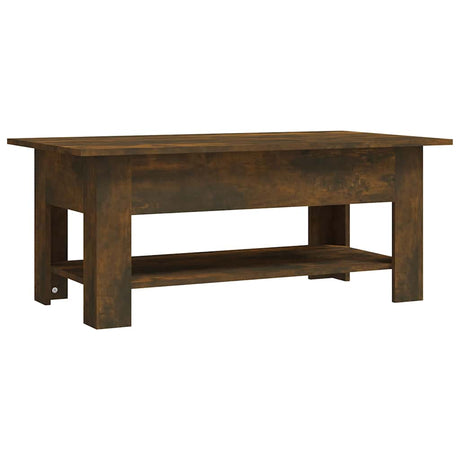 Vidaxl salontafel 102x55x42 cm bewerkt hout gerookt eikenkleurig