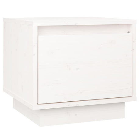 Vidaxl nachtkastje 35x34x32 cm massief grenenhout wit