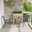 Vidaxl tuinstoelen stapelbaar 2 st textileen stof grijs