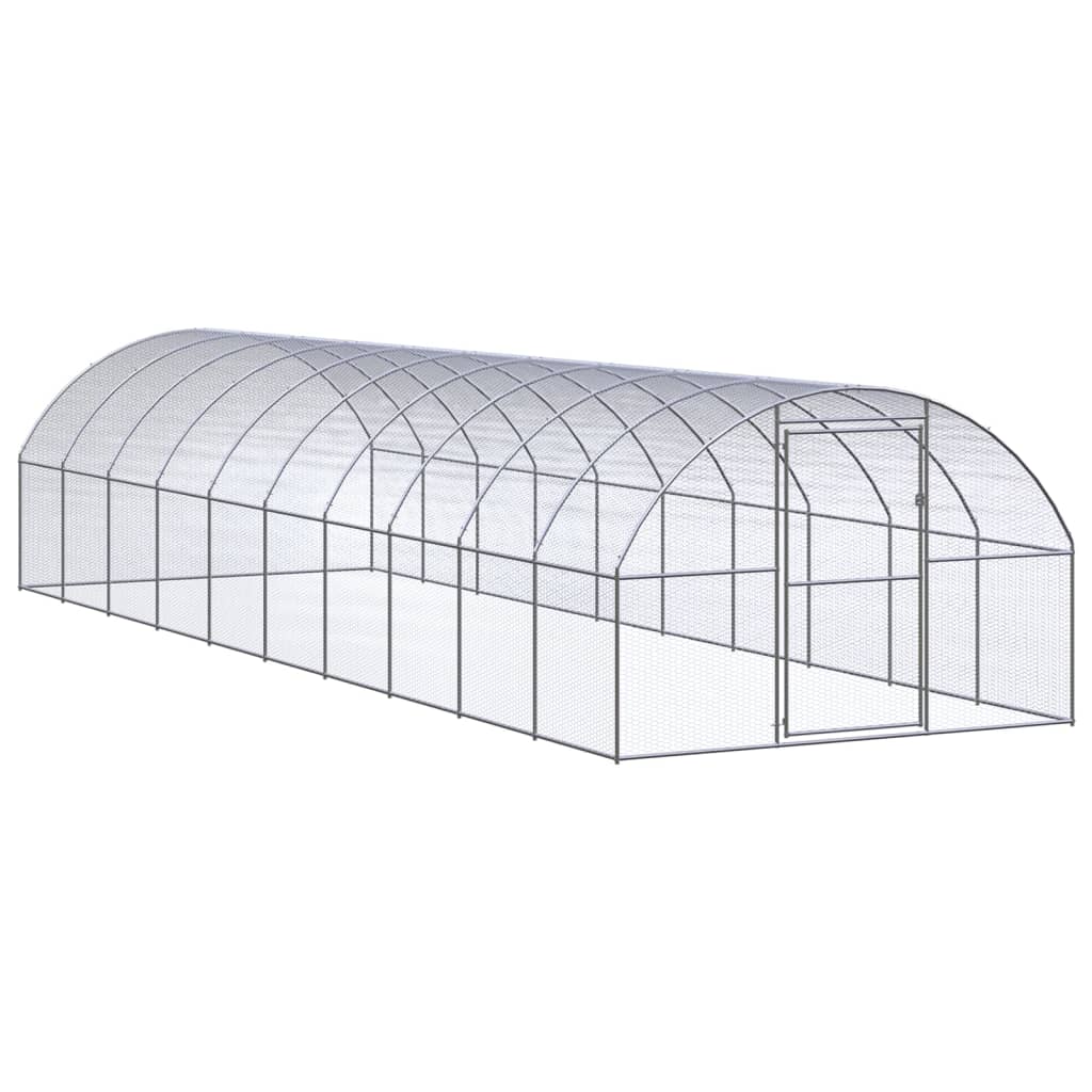 Vidaxl Chicken Run 3x10x2 M ocynkowana stal
