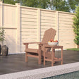 Vidaxl tuinstoel adirondack met tafel hdpe bruin