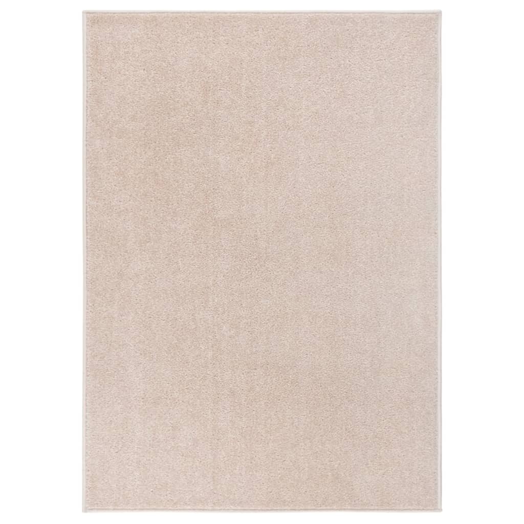 Vidaxl Durg Kortpolig 140x200 cm Dark Beige