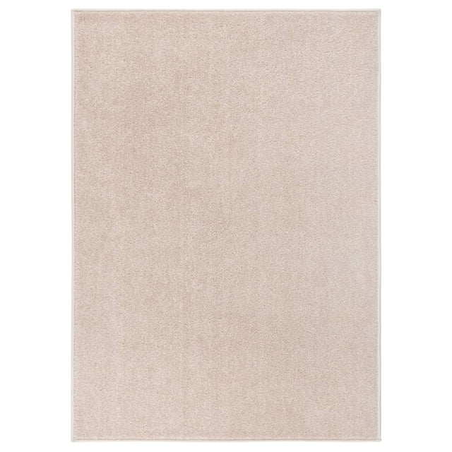 Vidaxl Durg Kortpolig 140x200 cm Dark Beige