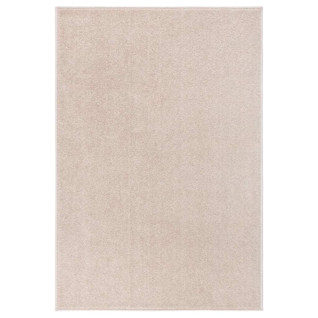 Vidaxl Durg Kortpolig 160x230 cm Dark Beige