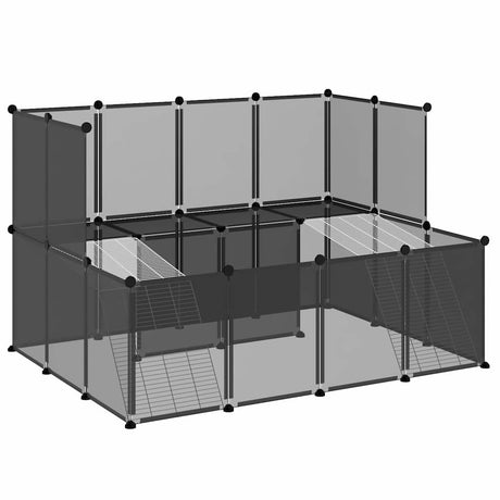 Vidaxl Animal Loft Small 143x107x93 Polipropen i stalowy czarny