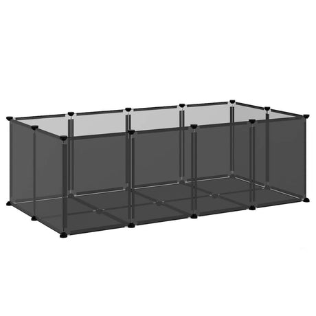 Vidaxl Animal Loft Mały 144x74x46,5 cm polipropen i stalowy czarny