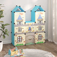 Vidaxl Children's Storage Meble z 8 komorami Polipropen Blue
