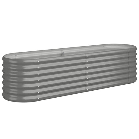 Vidaxl Planning Box 152x40x36 cm ocynkowana stalowa szarość