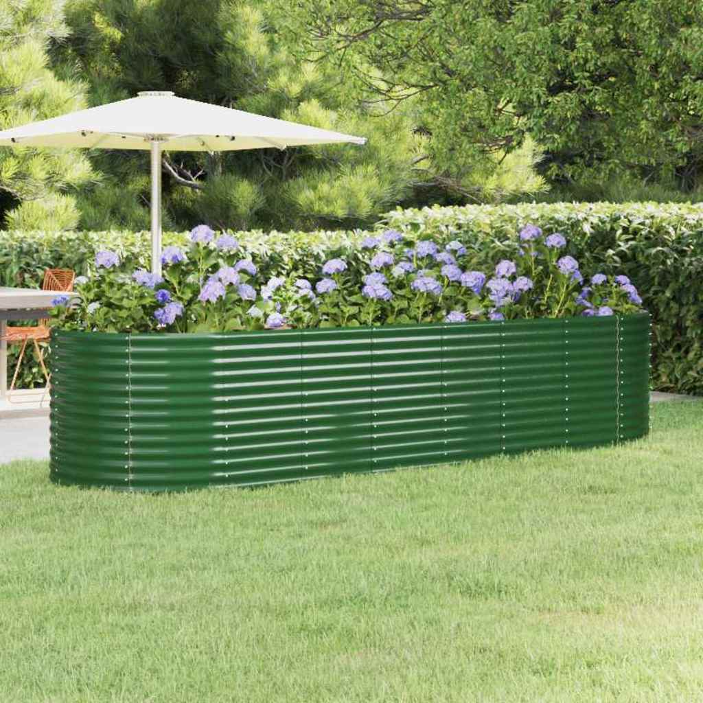 Sadzarka Vidaxx 322x100x68 cm stal ocynkowana, kolor zielony