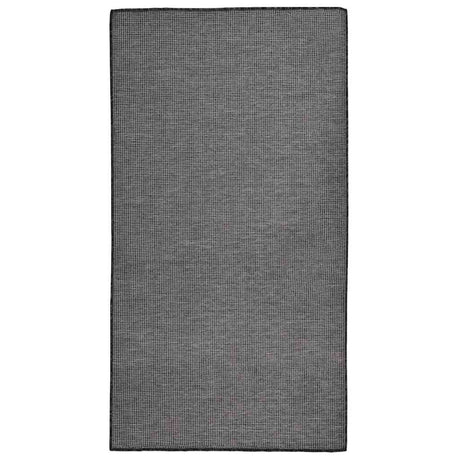 Vidaxl na zewnątrz dywan płaski tkany 80x150 cm szary