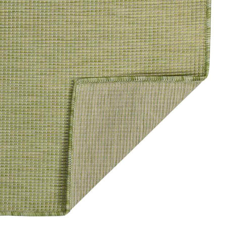 Vidaxl zewnętrzny dywan tkany 100x200 cm zielony
