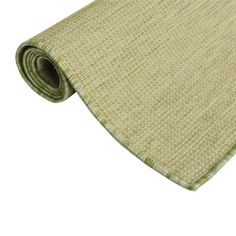 Vidaxl zewnętrzny dywan tkany 100x200 cm zielony